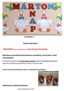 Márton-nap liba-lámpás készítés